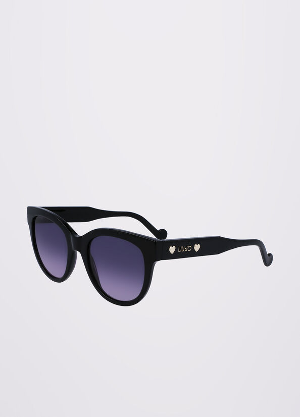 Liu Jo Acetate Sonnenbrille Damen Schwarz | USJ-509268