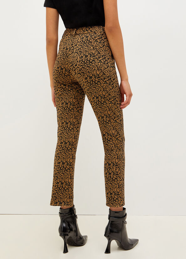 Liu Jo Animal Print Chinos Hose Damen Metal | EIJ-942385