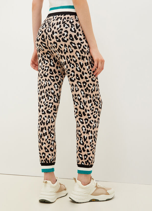 Liu Jo Animal-Print Jogging Hose Damen Braun | CWU-301827