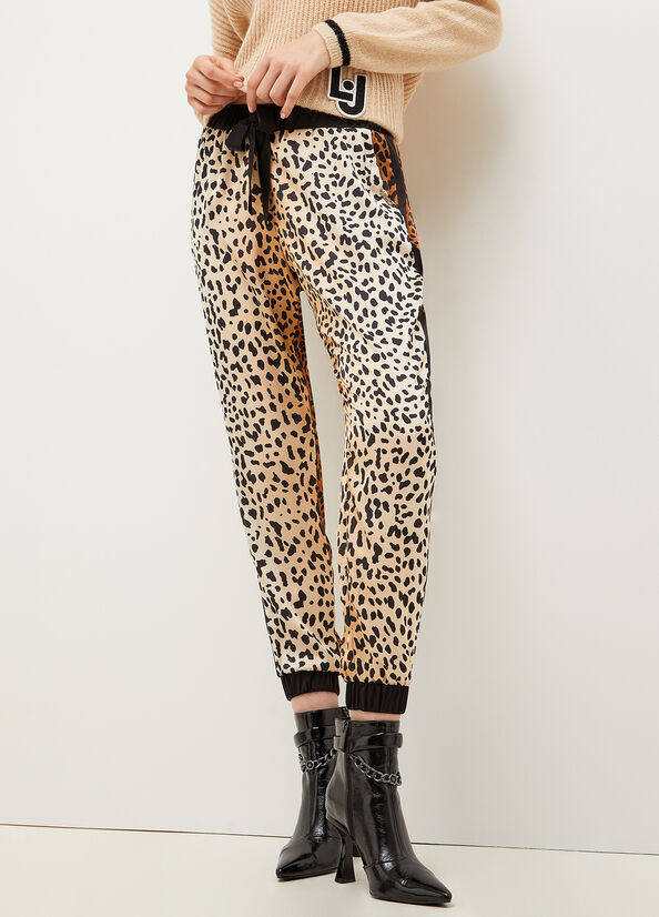 Liu Jo Animal-Print Jogging Hose Damen Braun | HVB-287496