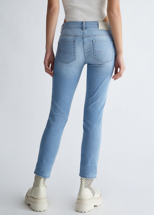 Liu Jo Authentic Denim Röhrenjeans Damen Hellblau | FBW-807124