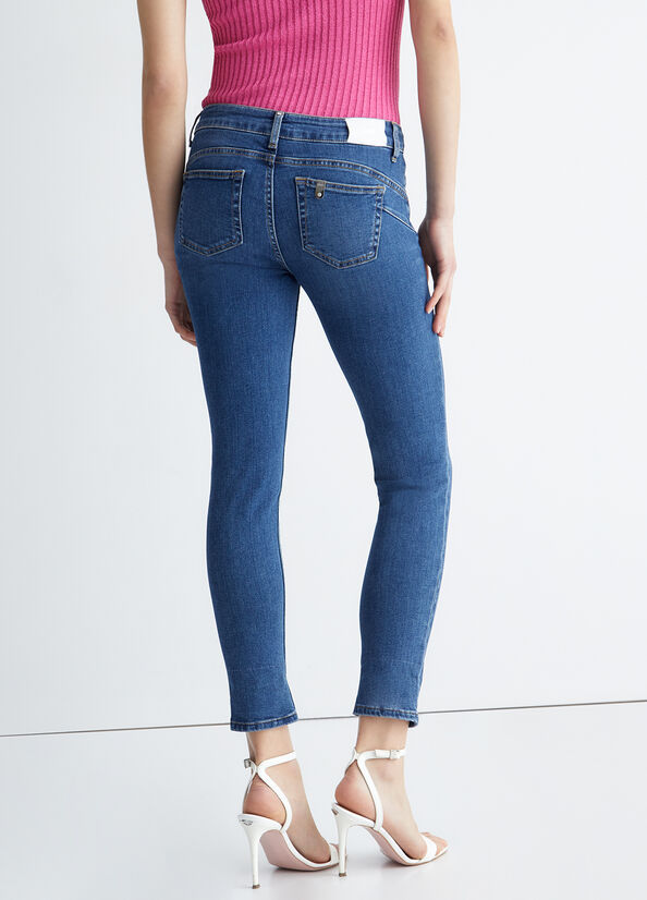 Liu Jo Bottom Up Röhrenjeans Damen Blau | UBP-918306