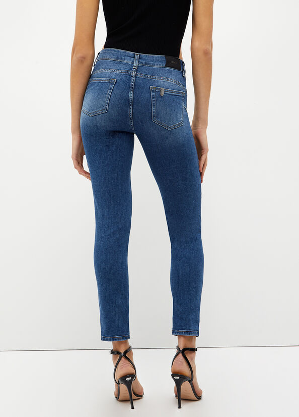 Liu Jo Bottom Up Röhrenjeans Damen Dunkelblau | ALK-206583