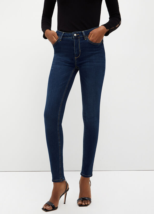 Liu Jo Bottom Up Röhrenjeans Damen Dunkelblau | TCW-804621