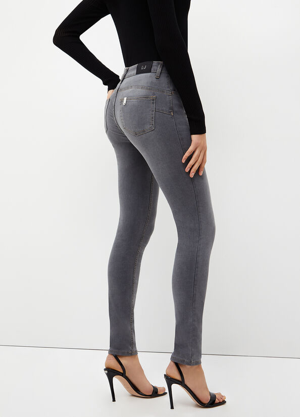 Liu Jo Bottom Up Röhrenjeans Damen Grau | VBR-065918