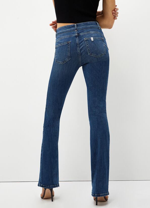 Liu Jo Bottom Up Straight Jeans Damen Dunkelblau | CXM-287691