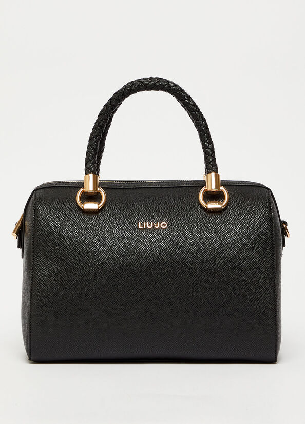 Liu Jo Bowling With Logo Handtasche Damen Schwarz | MJA-419083