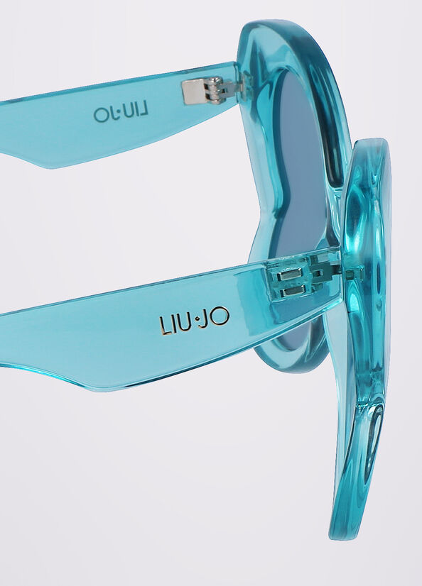 Liu Jo Butterfly Sonnenbrille Damen Helltürkis | TFO-014785