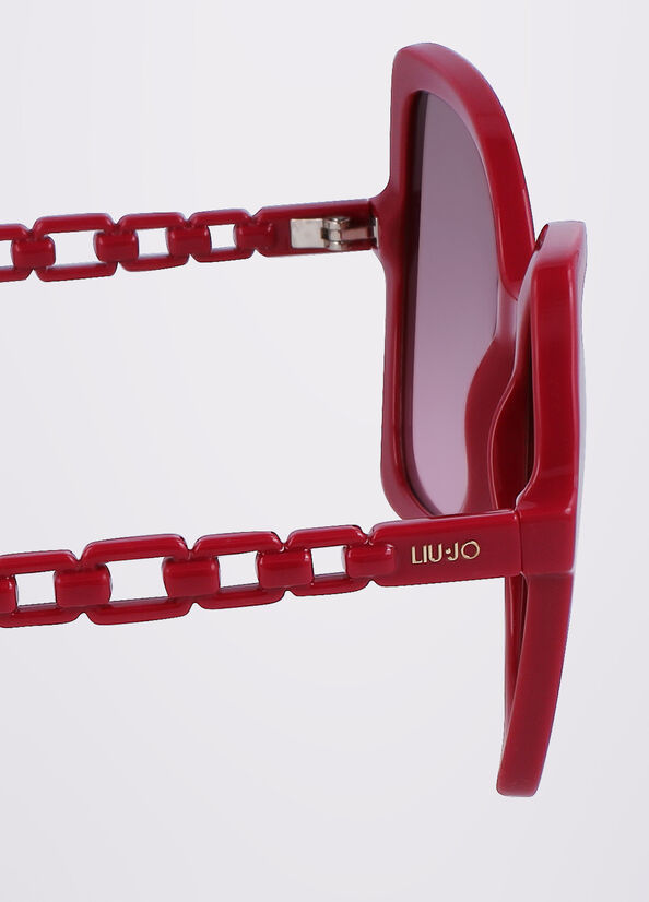 Liu Jo Butterfly Sonnenbrille Damen Rot | MPU-930486