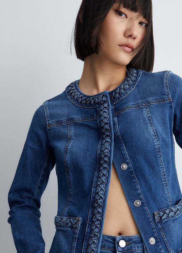 Liu Jo Denim Jacke Damen Blau | KOJ-124976