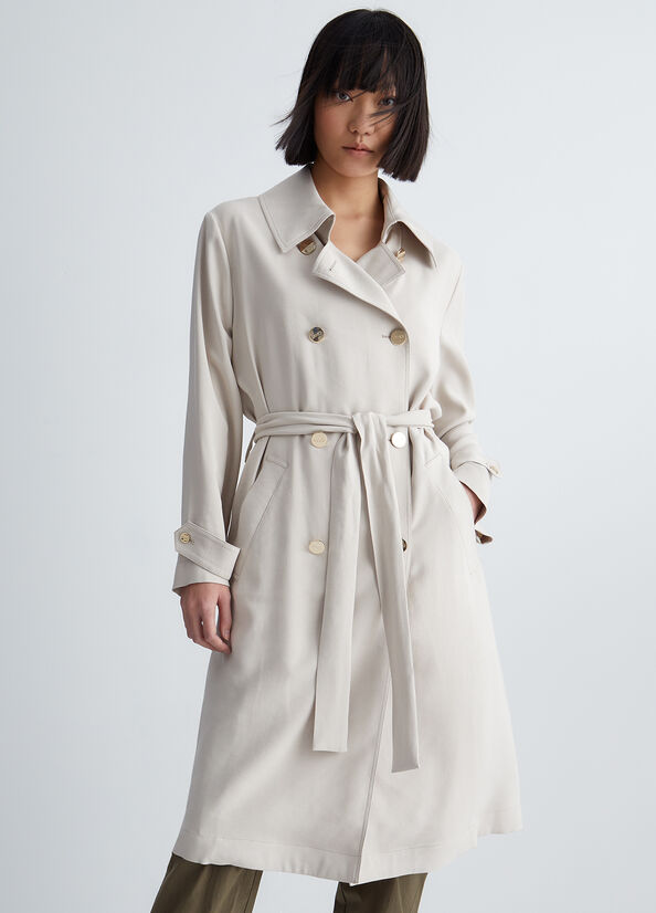 Liu Jo Double-Breasted Trench Mäntel Damen Beige | UJA-519268