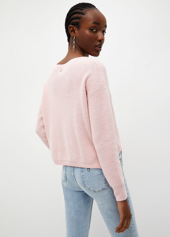 Liu Jo Eco-Friendly Pullover Damen Rosa | XTM-539687