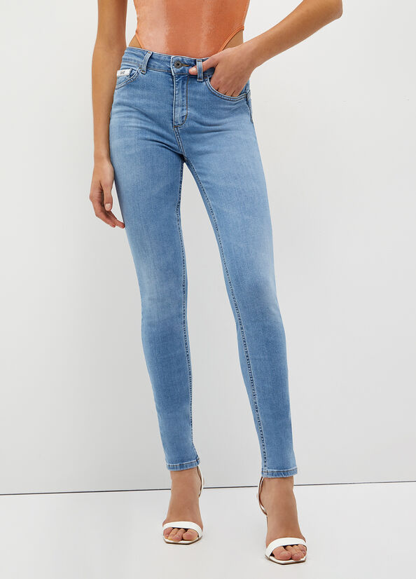 Liu Jo Eco-Friendly Röhrenjeans Damen Blau | UVI-658792