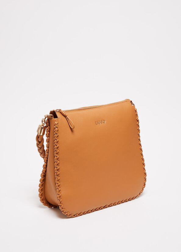 Liu Jo Eco-Friendly Shoulder Schultertaschen Damen Hellbraun | IBY-086724