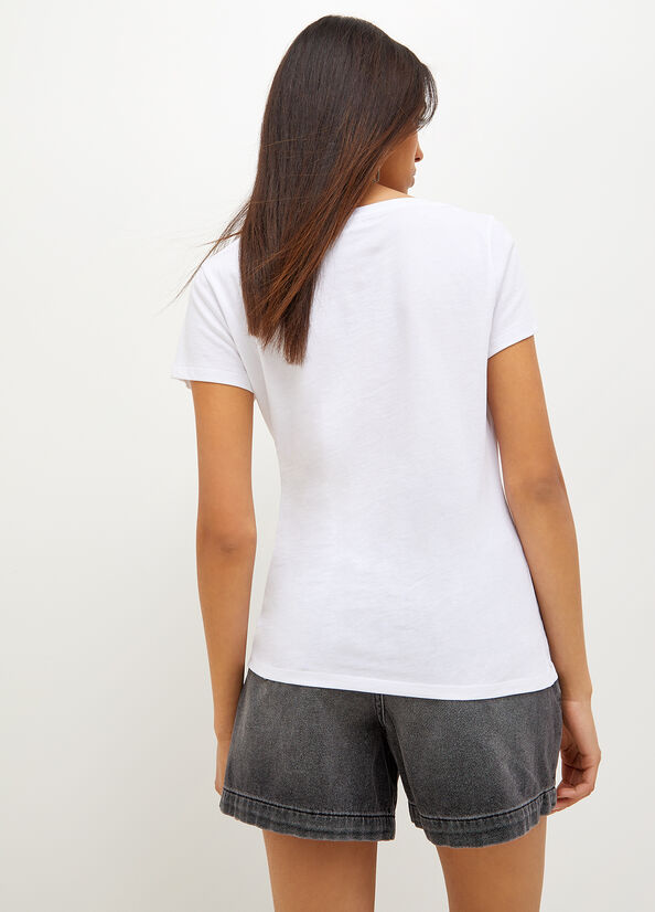 Liu Jo Eco-Friendly T-shirts Damen Weiß | HPZ-483602