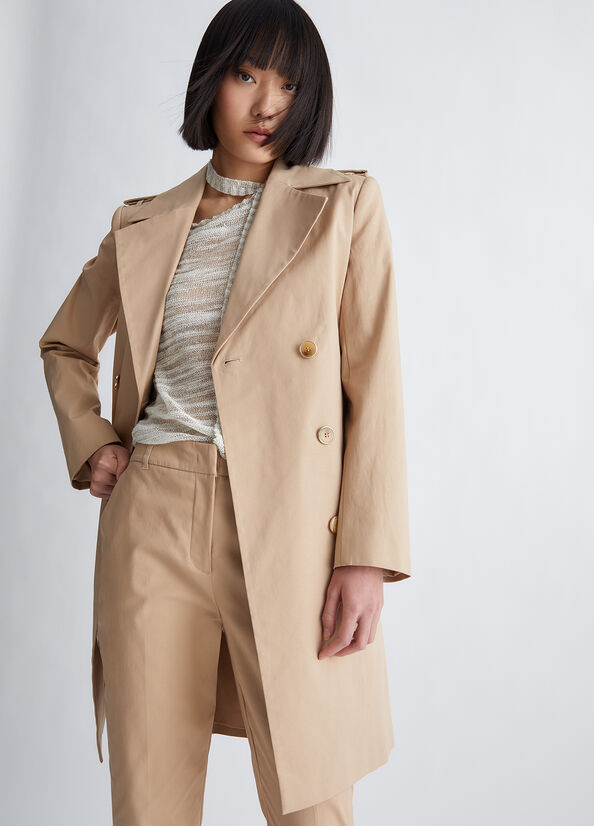 Liu Jo Eco-Friendly Trench Mäntel Damen Beige | FNR-682054