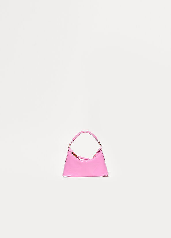 Liu Jo Lack Leder Micro Hobo crossbody taschen Damen Rosa | STE-218749