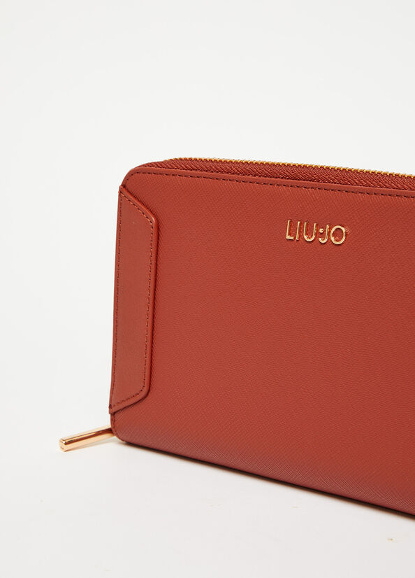 Liu Jo Large Eco-Friendly Geldbörse Damen Rot | YBG-290685