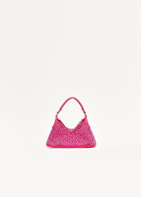 Liu Jo Mini Hobo With Gemstones crossbody taschen Damen Fuchsie | KZE-275193