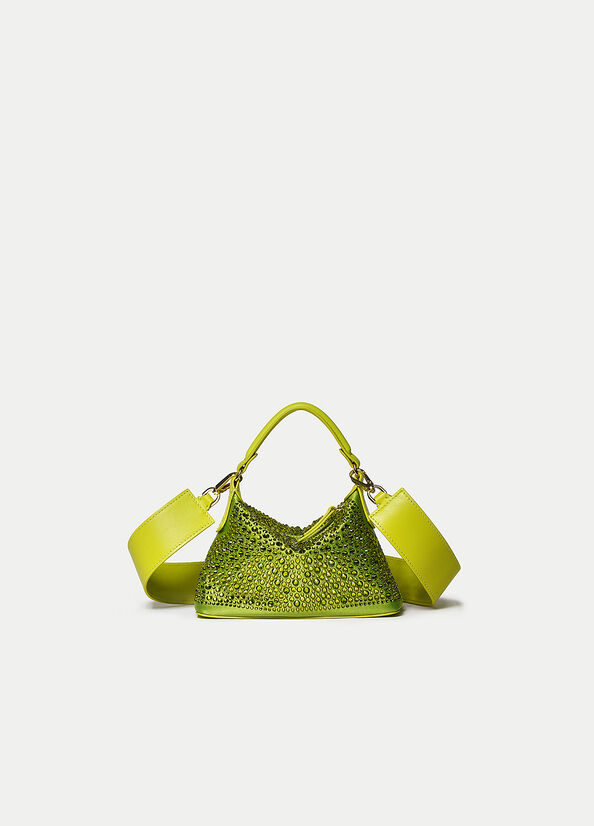 Liu Jo Mini Hobo With Gemstones crossbody taschen Damen Hellgrün | VKN-872460