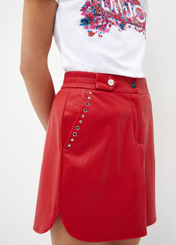 Liu Jo Mini In Fabric Röcke Damen Rot | JKQ-340896