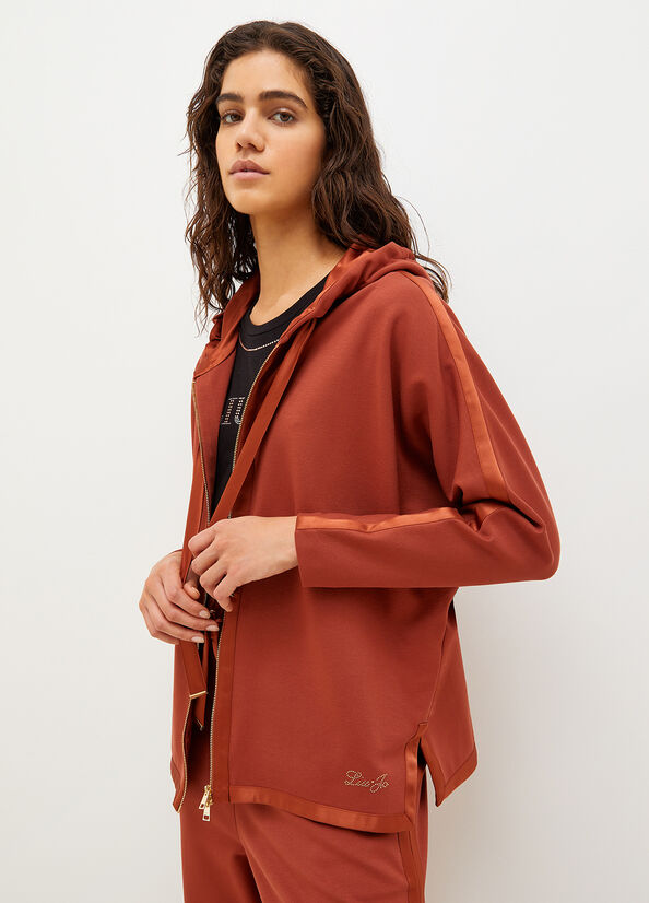 Liu Jo Mit Kapuze With Zip Sweatshirts Damen Rot | KAF-625318