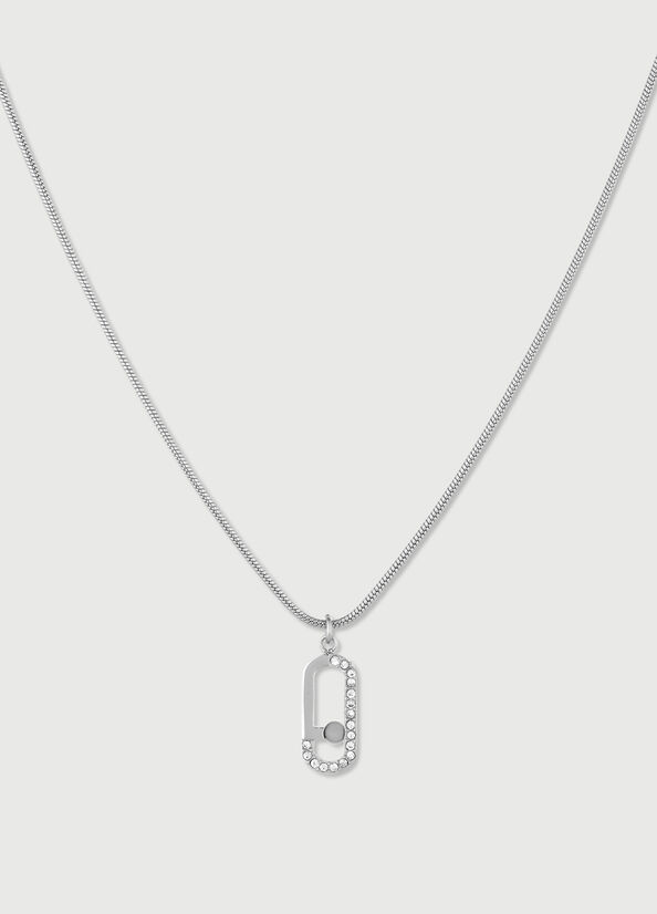 Liu Jo Necklace With Logo Charm Schmuck Damen Silber | JDT-821756