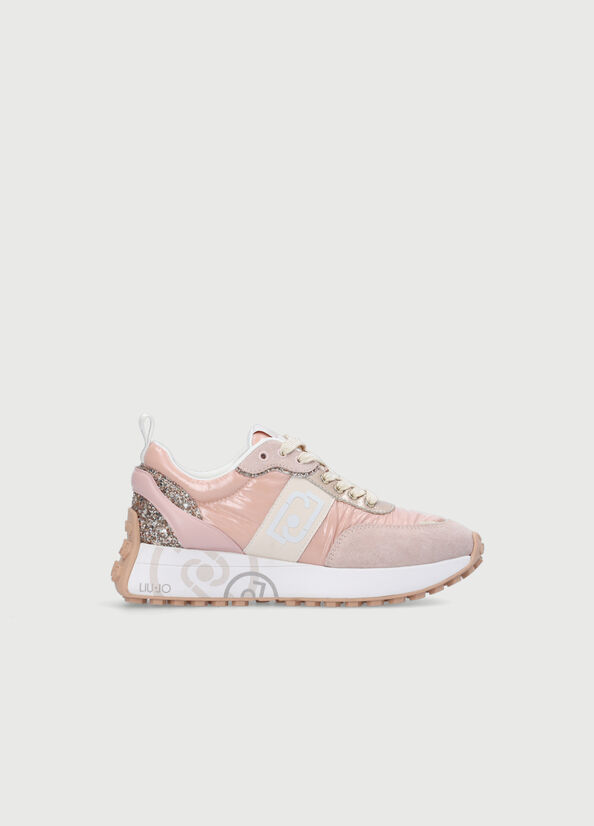 Liu Jo Nylon Sneakers Damen Rosa | DVO-967052