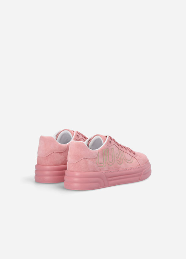 Liu Jo Plattform With Maxi Logo Sneakers Damen Rosa | PHG-273095