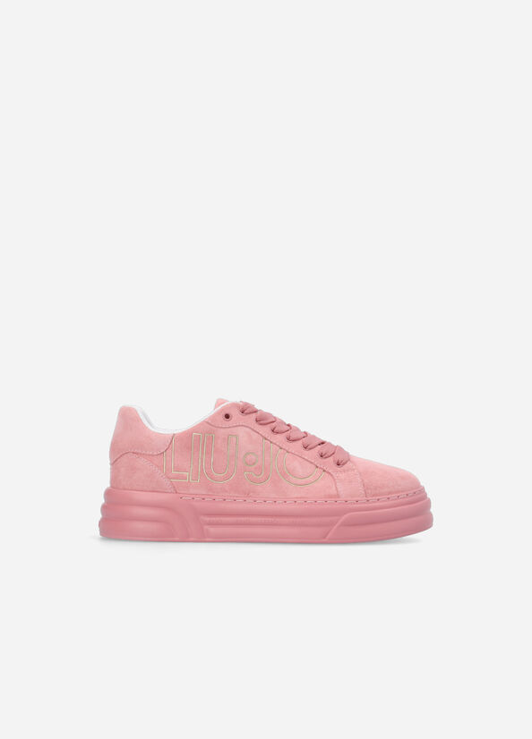 Liu Jo Plattform With Maxi Logo Sneakers Damen Rosa | PHG-273095