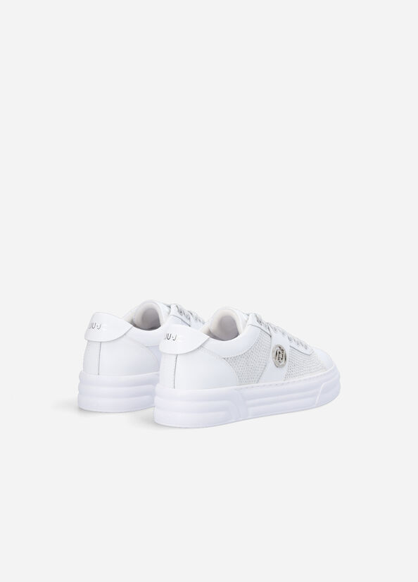 Liu Jo Plattform With Studs Sneakers Damen Weiß | WIZ-905632