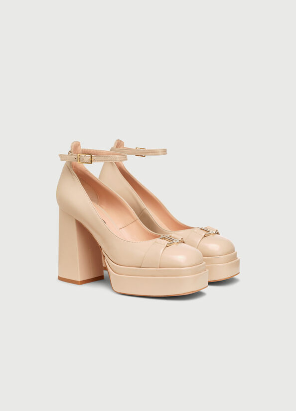 Liu Jo Pumps With Weite Stöckelschuhe Damen Beige | ANV-236819