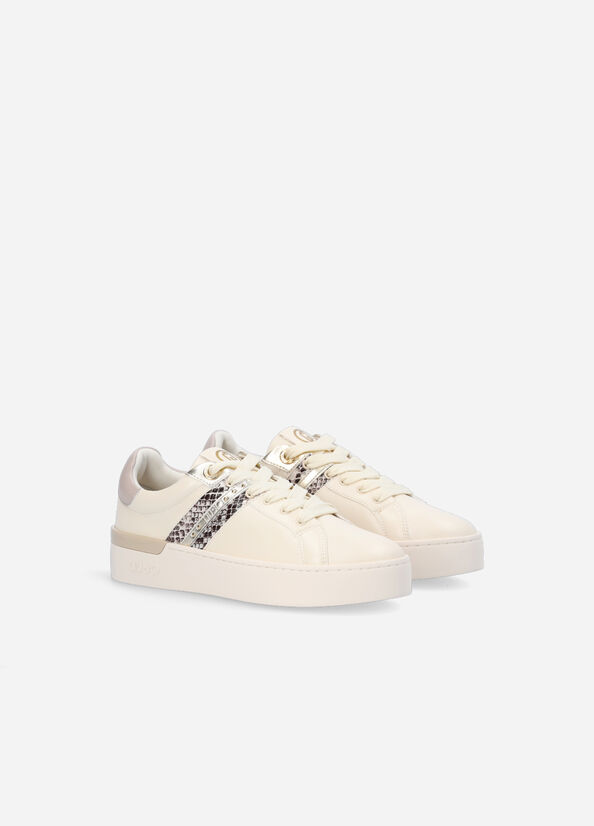 Liu Jo Python-Print Sneakers Damen Beige | ZEU-308729