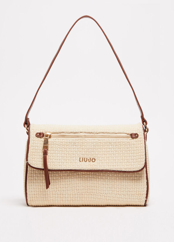 Liu Jo Raffia Handtasche Damen Beige | FJL-423605