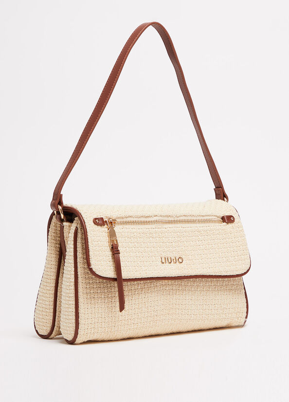 Liu Jo Raffia Handtasche Damen Beige | FJL-423605