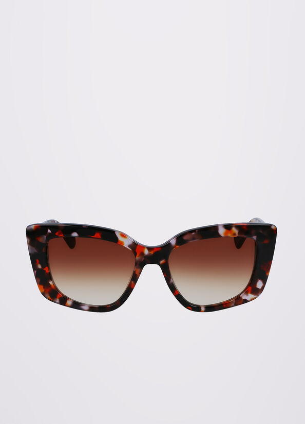 Liu Jo Rectangular Sonnenbrille Damen Orange | UFK-140568