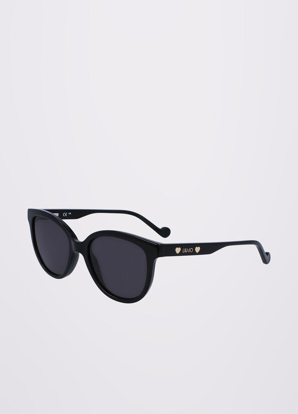 Liu Jo Rectangular Sonnenbrille Damen Schwarz | KRV-360819