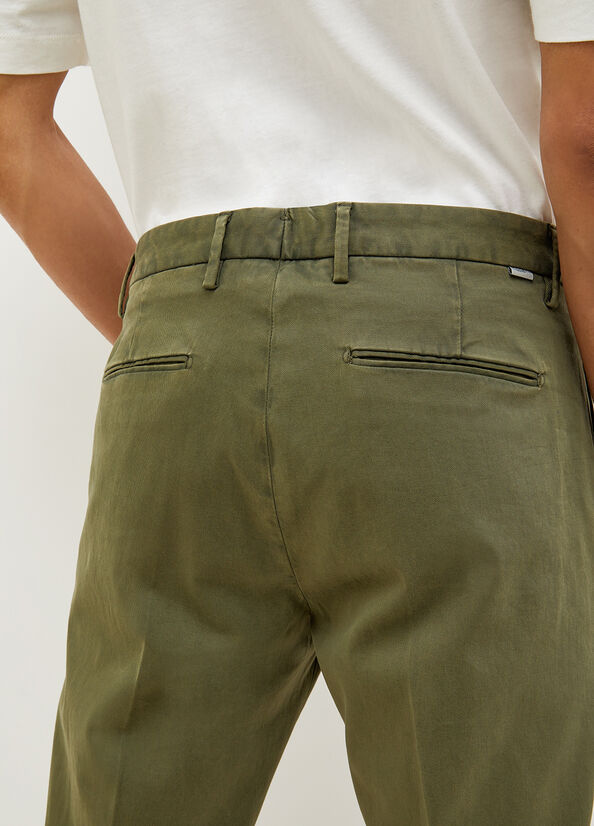 Liu Jo Regular Fit Chinos Hose Herren Grün | QVS-680715