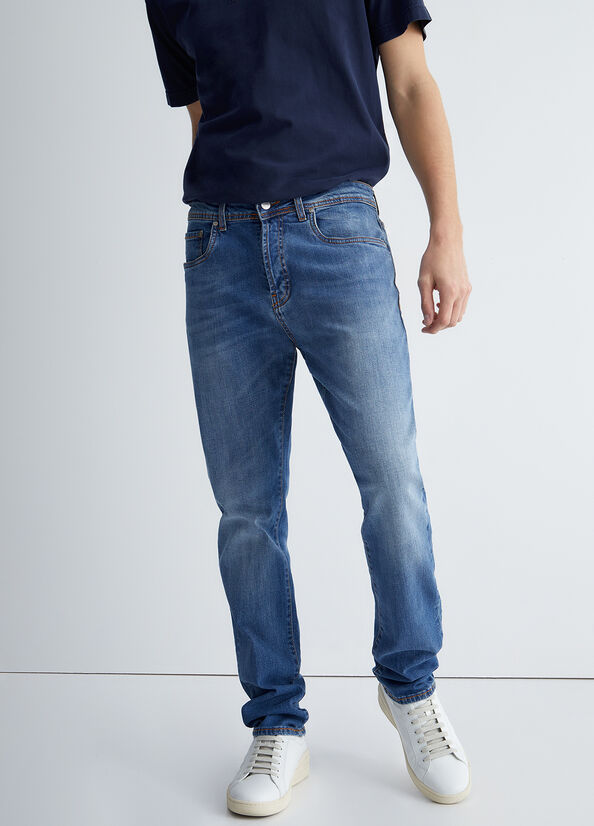 Liu Jo Regular Slim Jeans Herren Blau | ZKW-172954