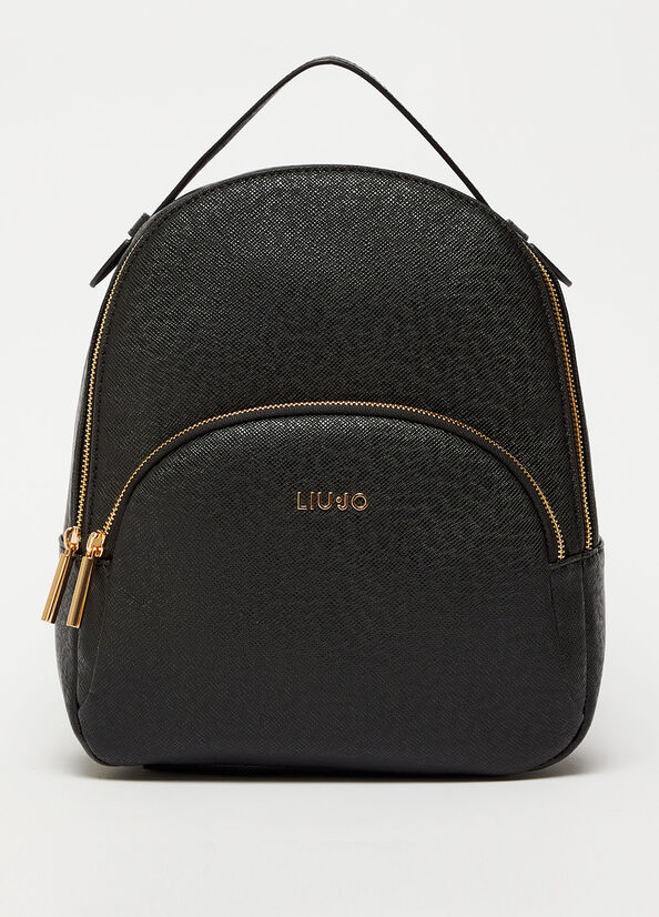 Liu Jo Rucksack With Logo Rucksäcke Damen Schwarz | KUN-052137