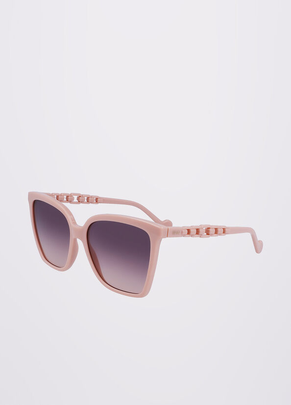 Liu Jo Squared Sonnenbrille Damen Koralle | OVH-309518