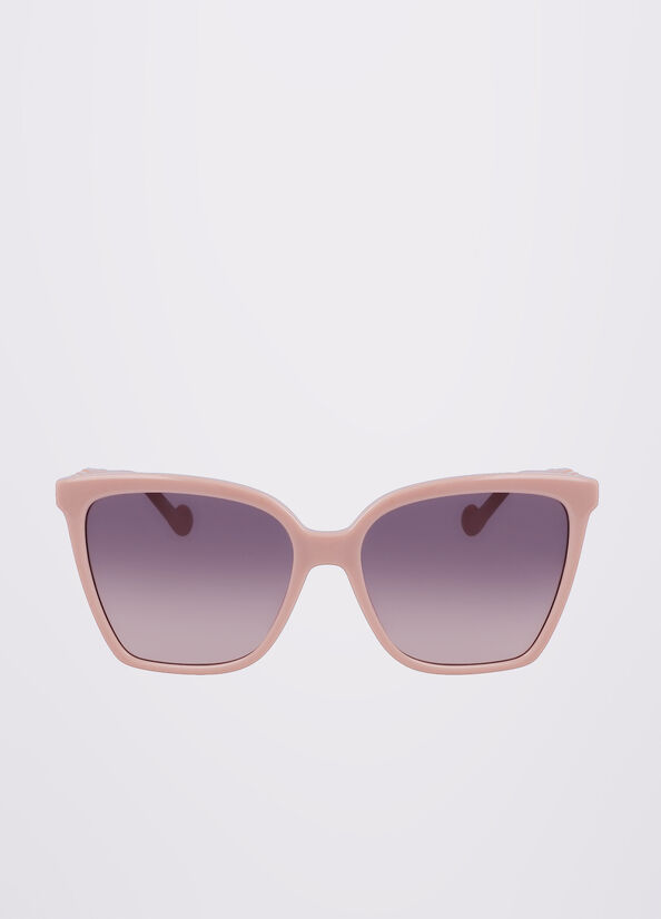 Liu Jo Squared Sonnenbrille Damen Koralle | OVH-309518