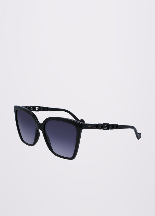 Liu Jo Squared Sonnenbrille Damen Schwarz | JWK-061498