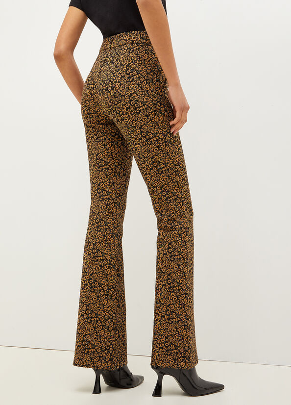 Liu Jo Stretch Baumwoll Blend Animal Print Hose Damen Braun | QKC-750341