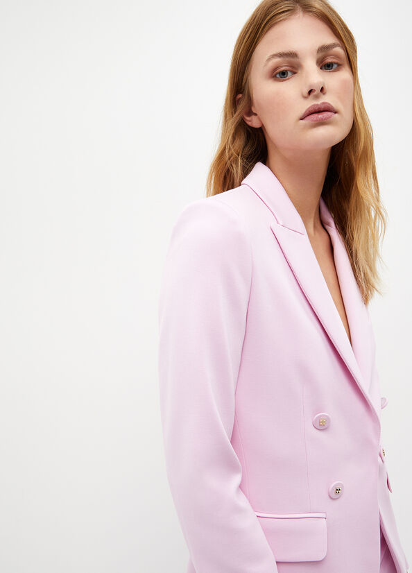 Liu Jo Stretch Blazer Jacke Damen Rosa | KJD-430987