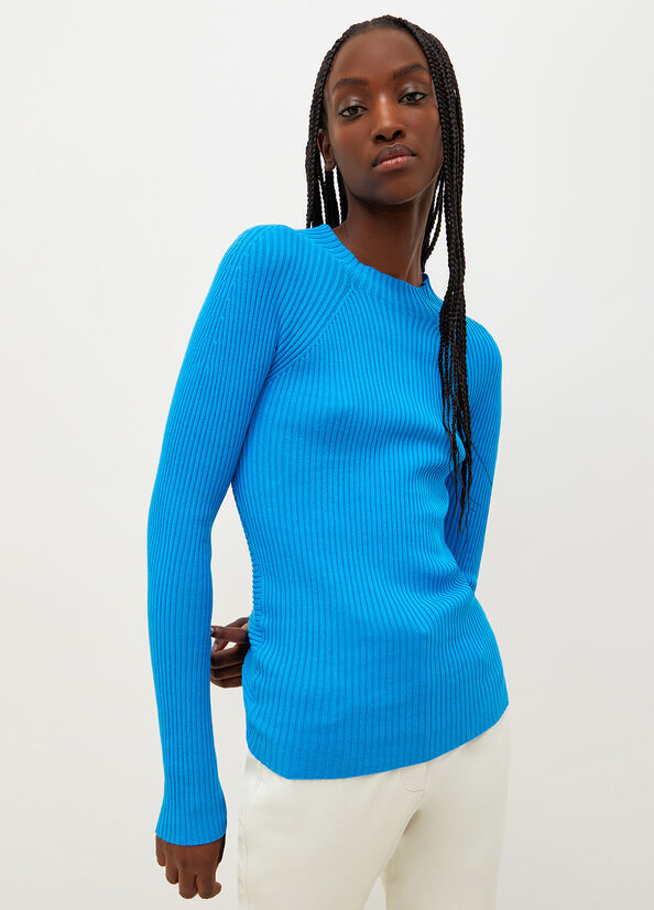 Liu Jo With Cut-Outs Pullover Damen Tiefesblau | KWU-017564