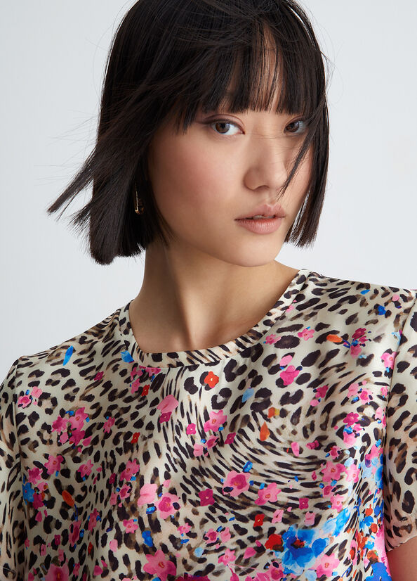 Liu Jo With Floral Animal-Print Hemd Damen Grün | KZR-975401