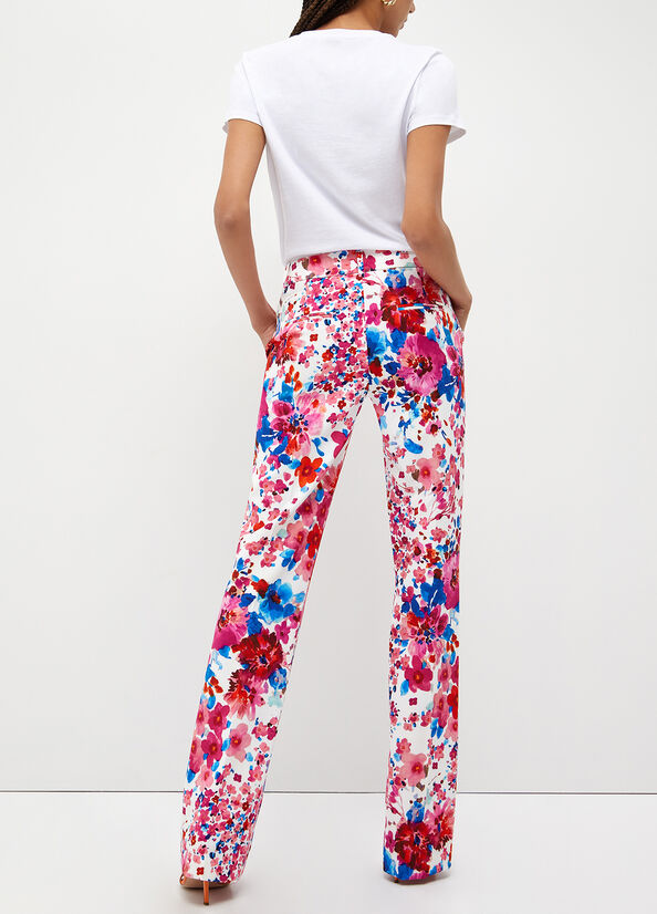 Liu Jo With Floral Print Hose Damen Rosa | REF-607284