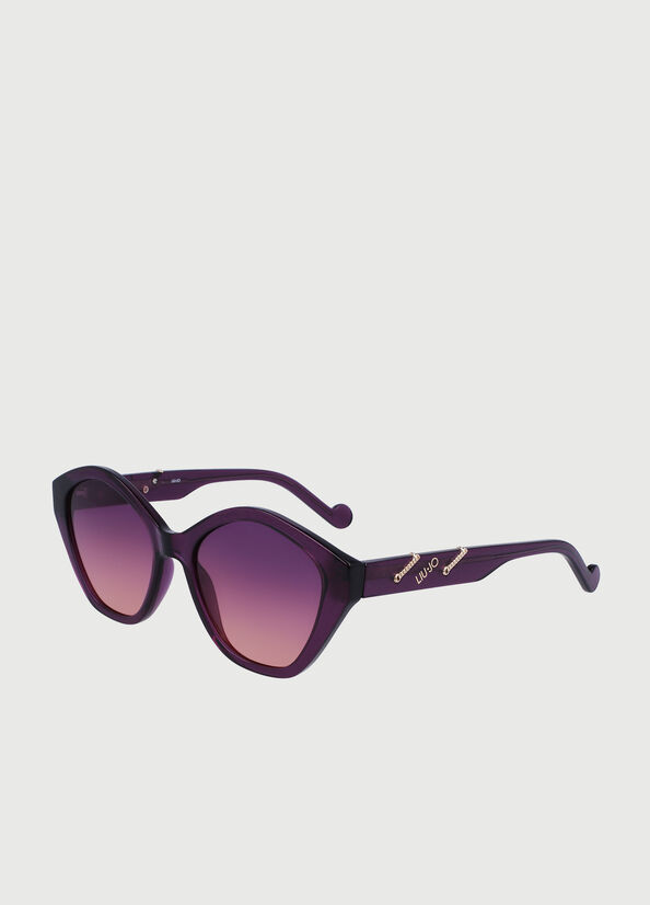 Liu Jo With Jewel Chains Sonnenbrille Damen Lila | EWP-621590