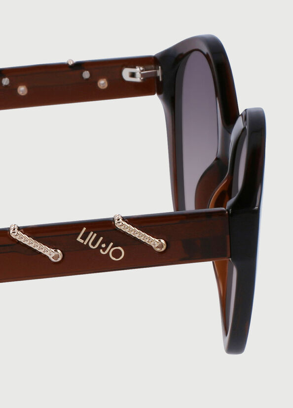 Liu Jo With Jewel Chains Sonnenbrille Damen Braun | KQL-970381